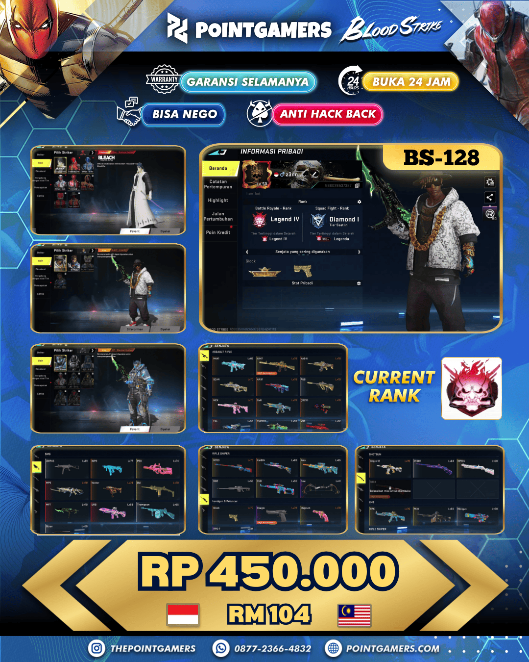 BS-128 - ETERNAL COLLAB MP5 LVL 2, MP7 BURNING LVL 2