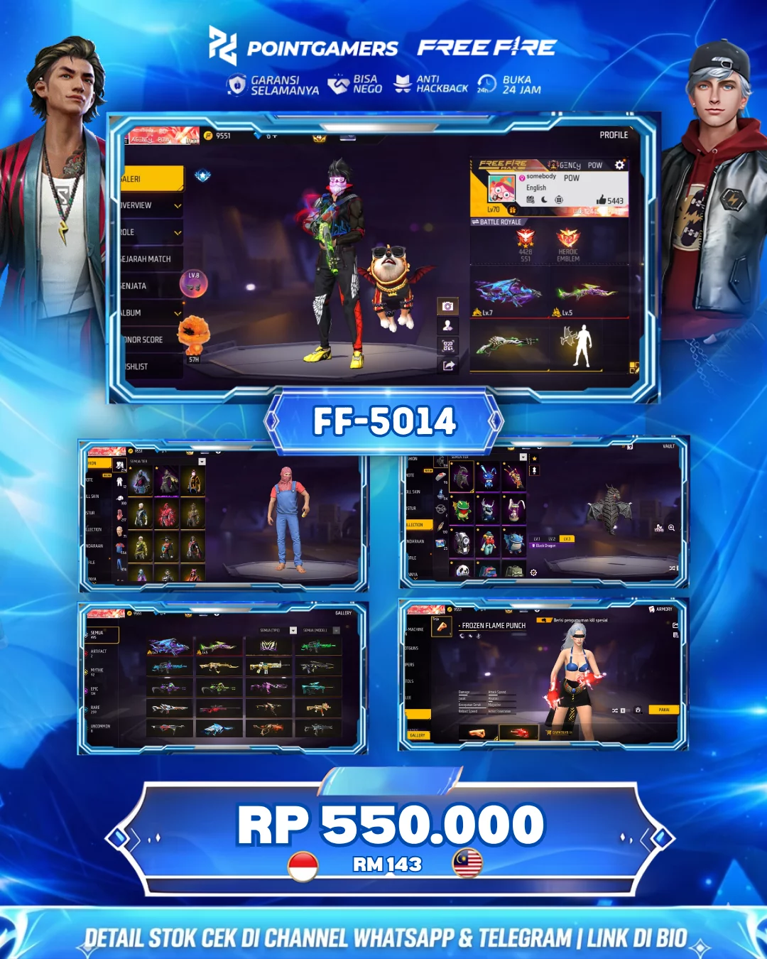 EVO ADA 2 MAX 1, SG2 3 RASA , LUMUT, MAMBA, PELURU SUCI 1
