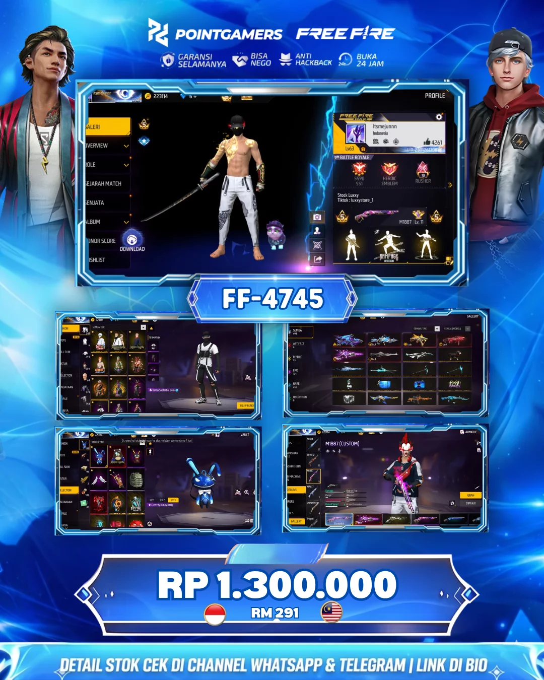 EVO 6, MAX 2 TW 4, SG 2 : RAPER,LUMUT, EVO,MAMBA 1