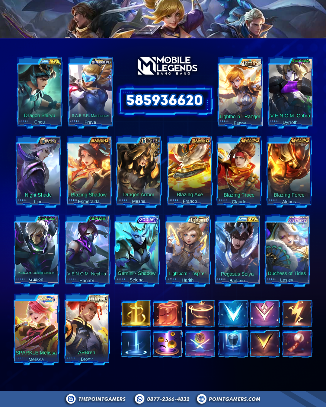 PROMO ALUCARD LEGEND, FRANCO LEGEND, JOHNSON LEGEND, LESLEY LEGEND 4