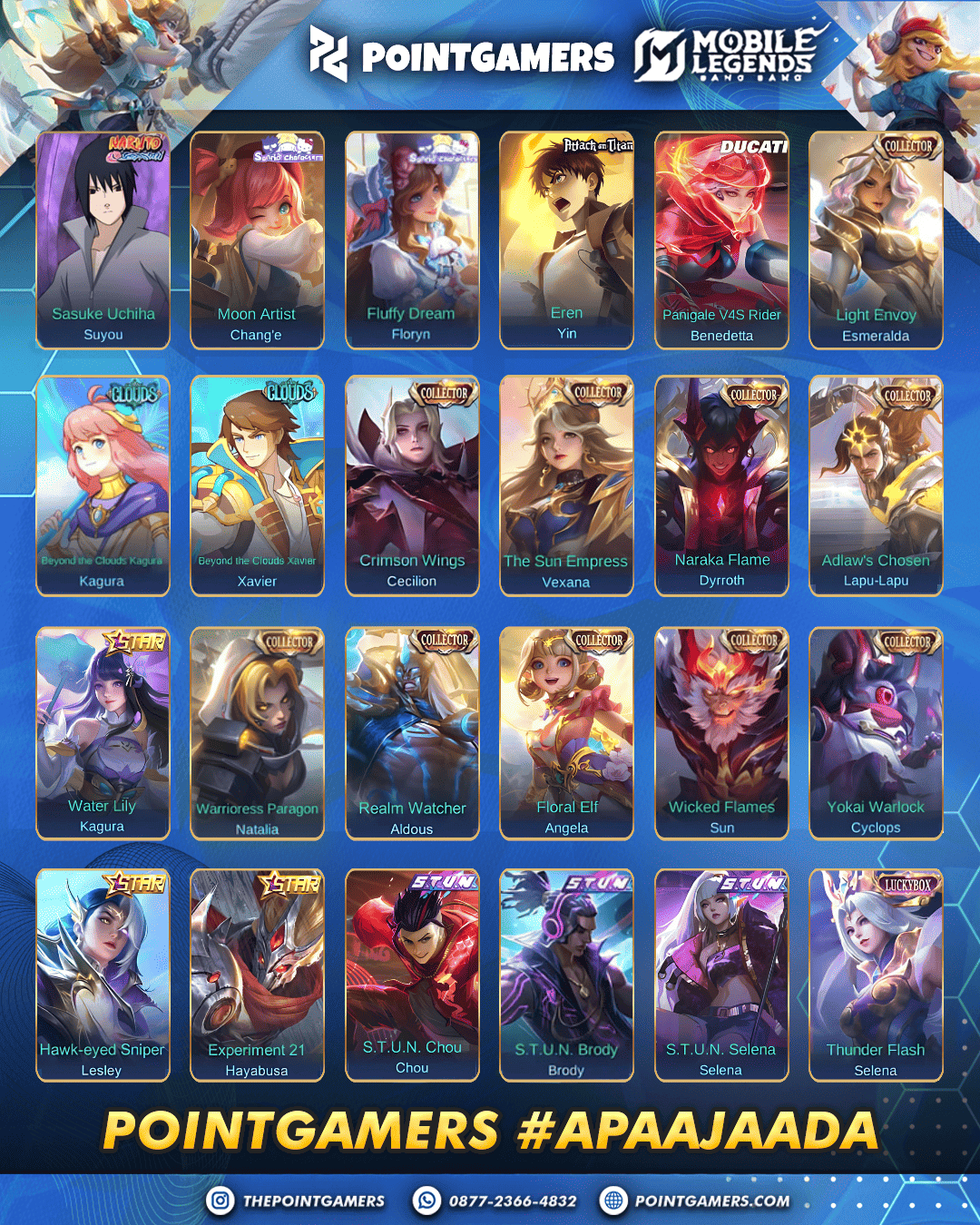 PROMO FREYA LEGEND, JOHNSON LEGEND, ALUCARD LEGEND, GUSION LEGEND 3