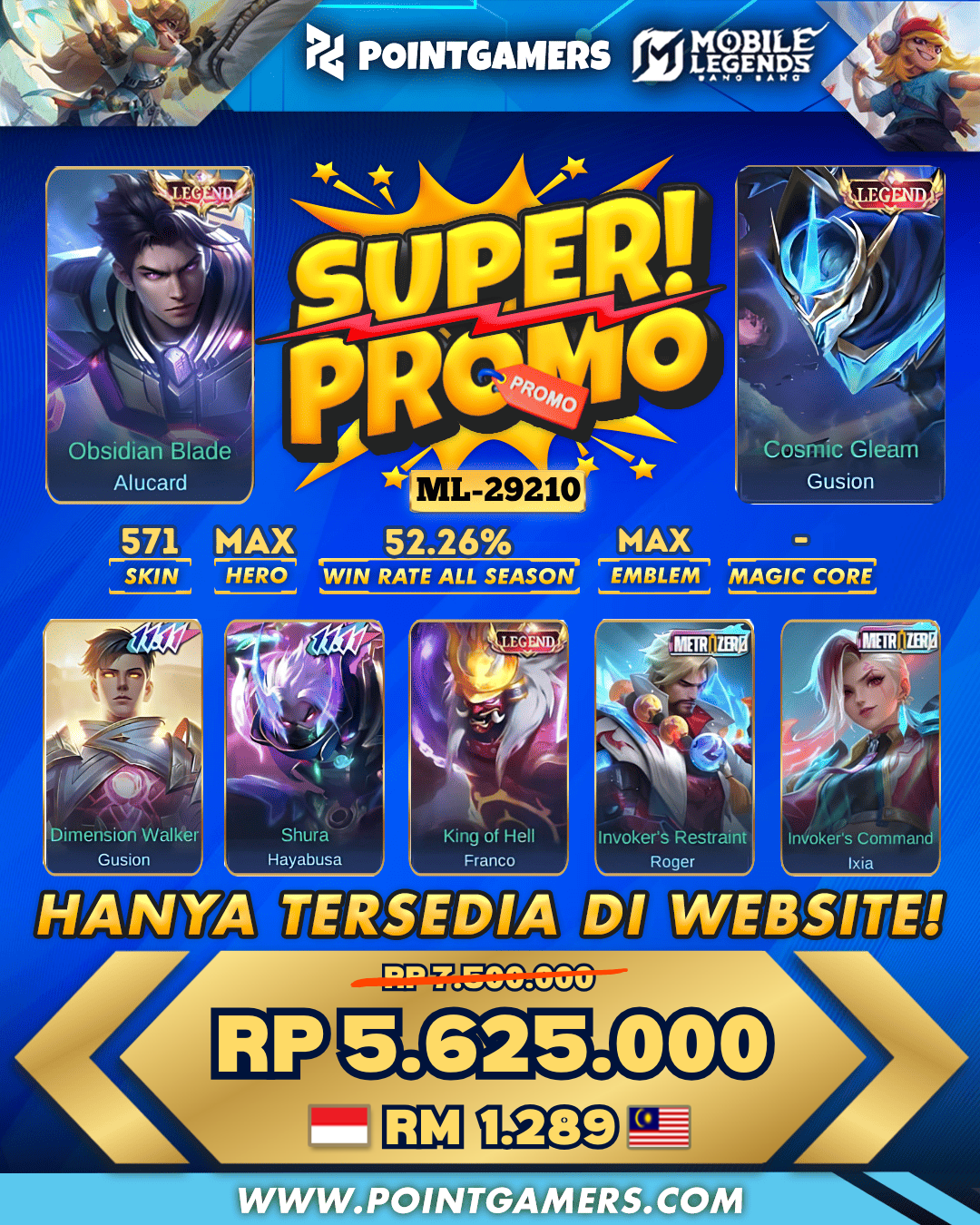 ML-29210 - PROMO ALUCARD LEGEND, GUSION LEGEND