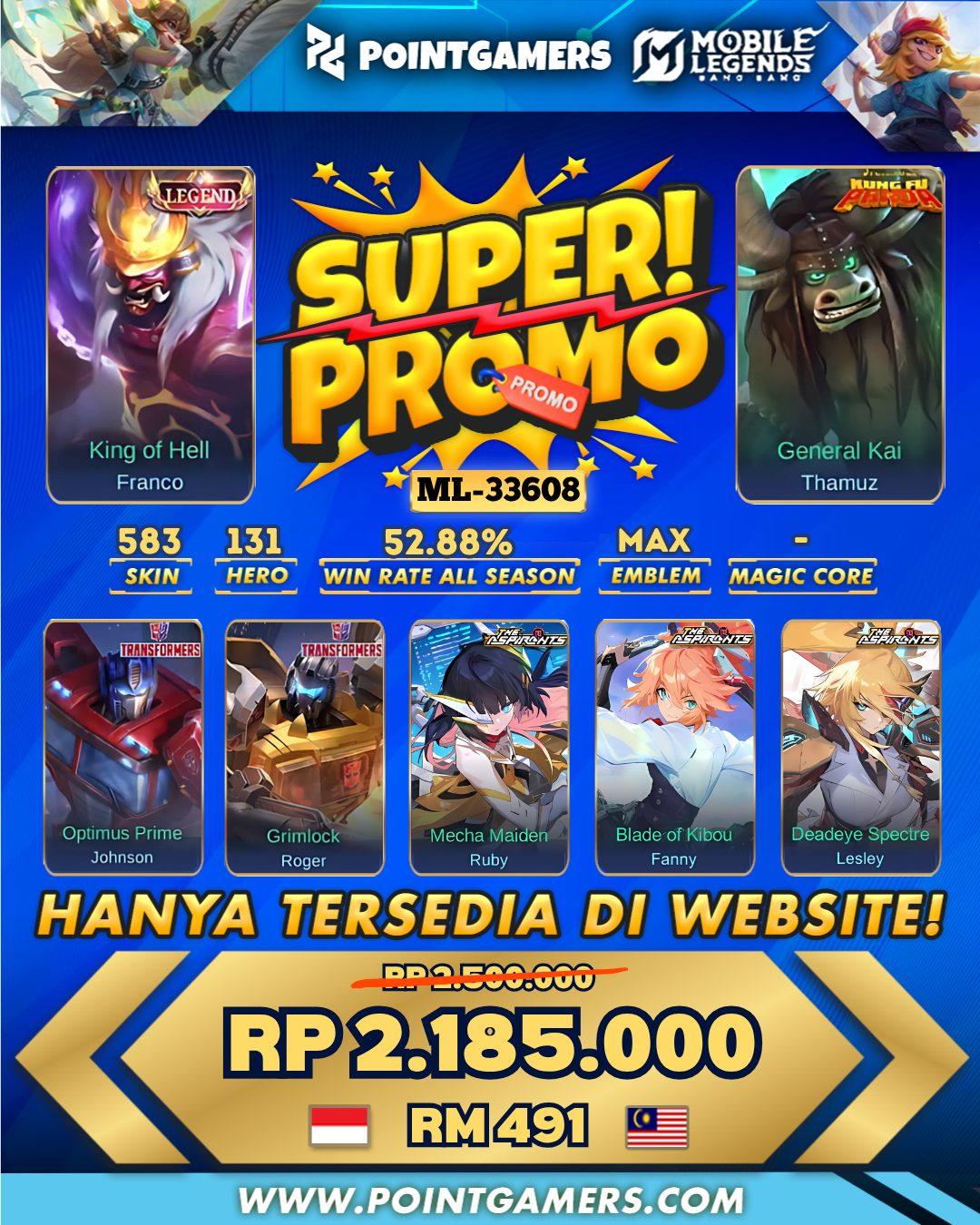 ML-33608 - PROMO FRANCO LEGEND, JOHNSON TRANSFORMER