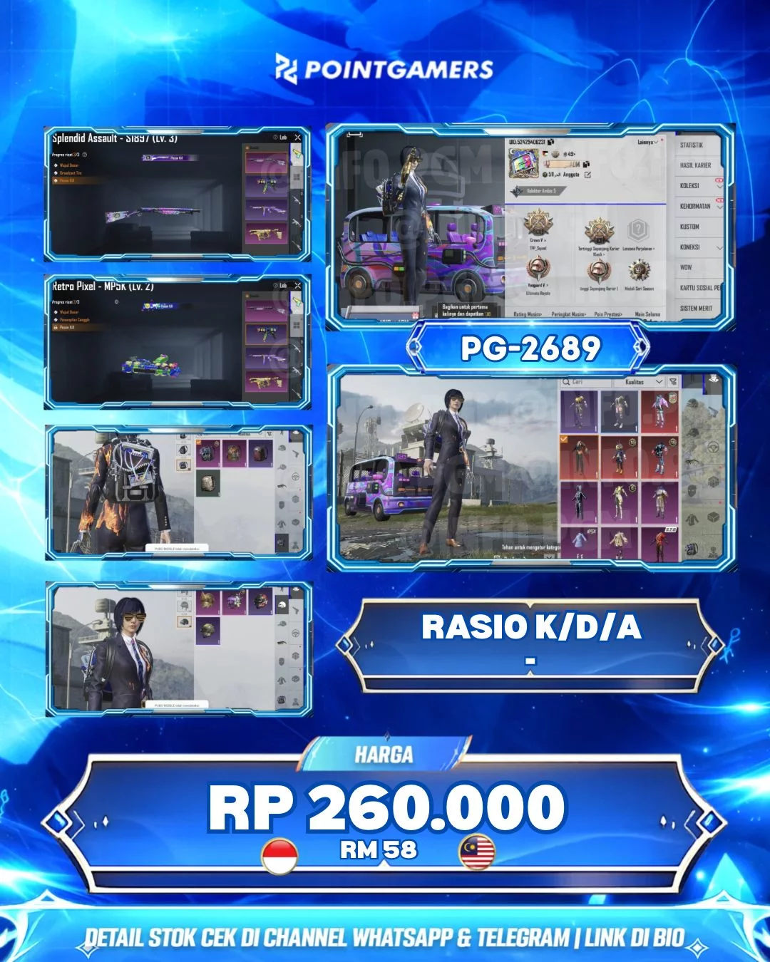 PG-2689 - MP5K RETRO PIXEL LV2, S1897 SPLENDID ASSAULT MAX