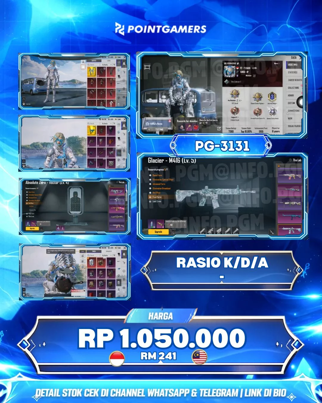 PG-3131 - M416 - GLACIER LEVEL 5, VEKTOR - ABSOLUTE ZERO LV4