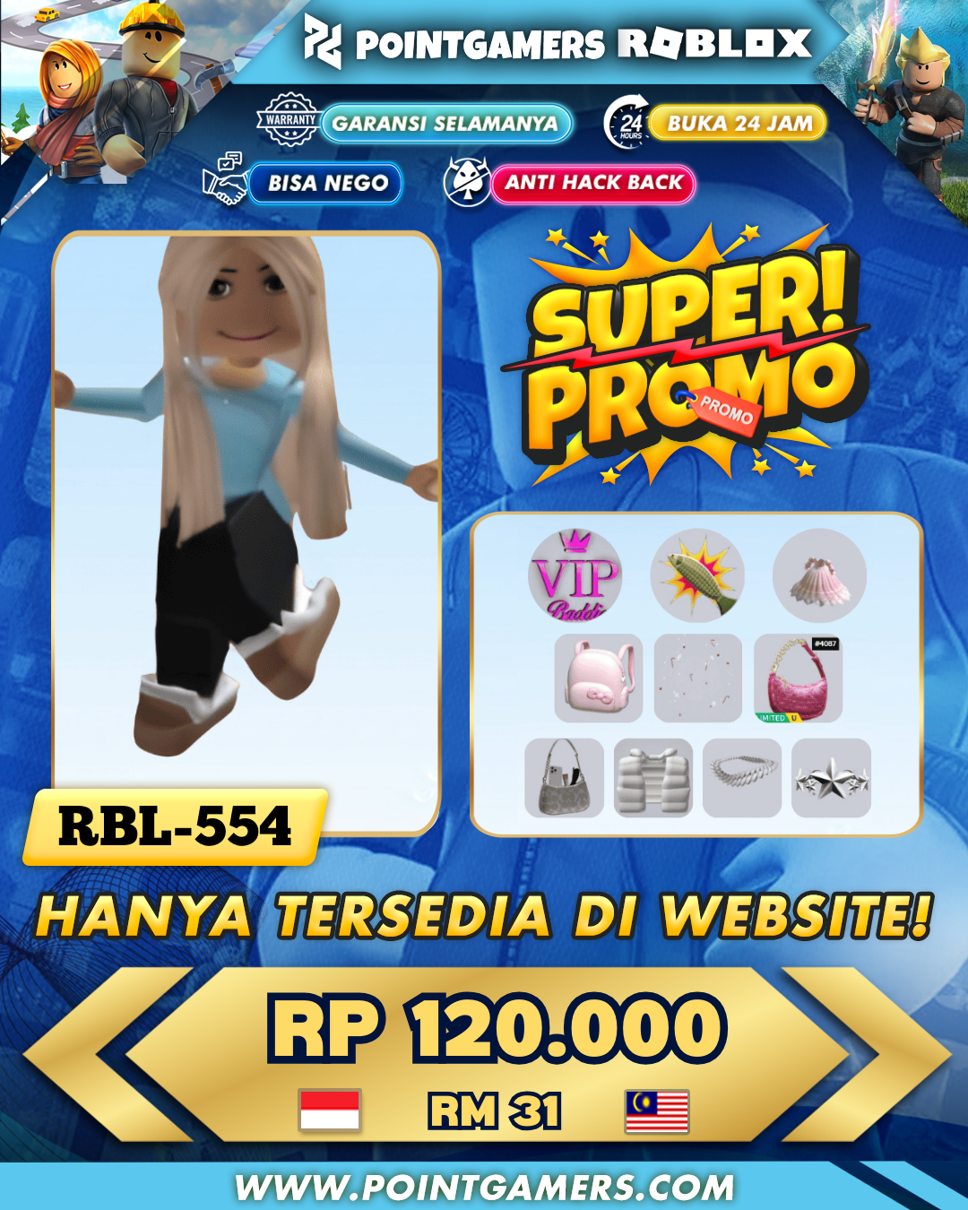 RBL-0554 - PROMO CHIBI DOLL GIRL, PINK LUXURY PURSE