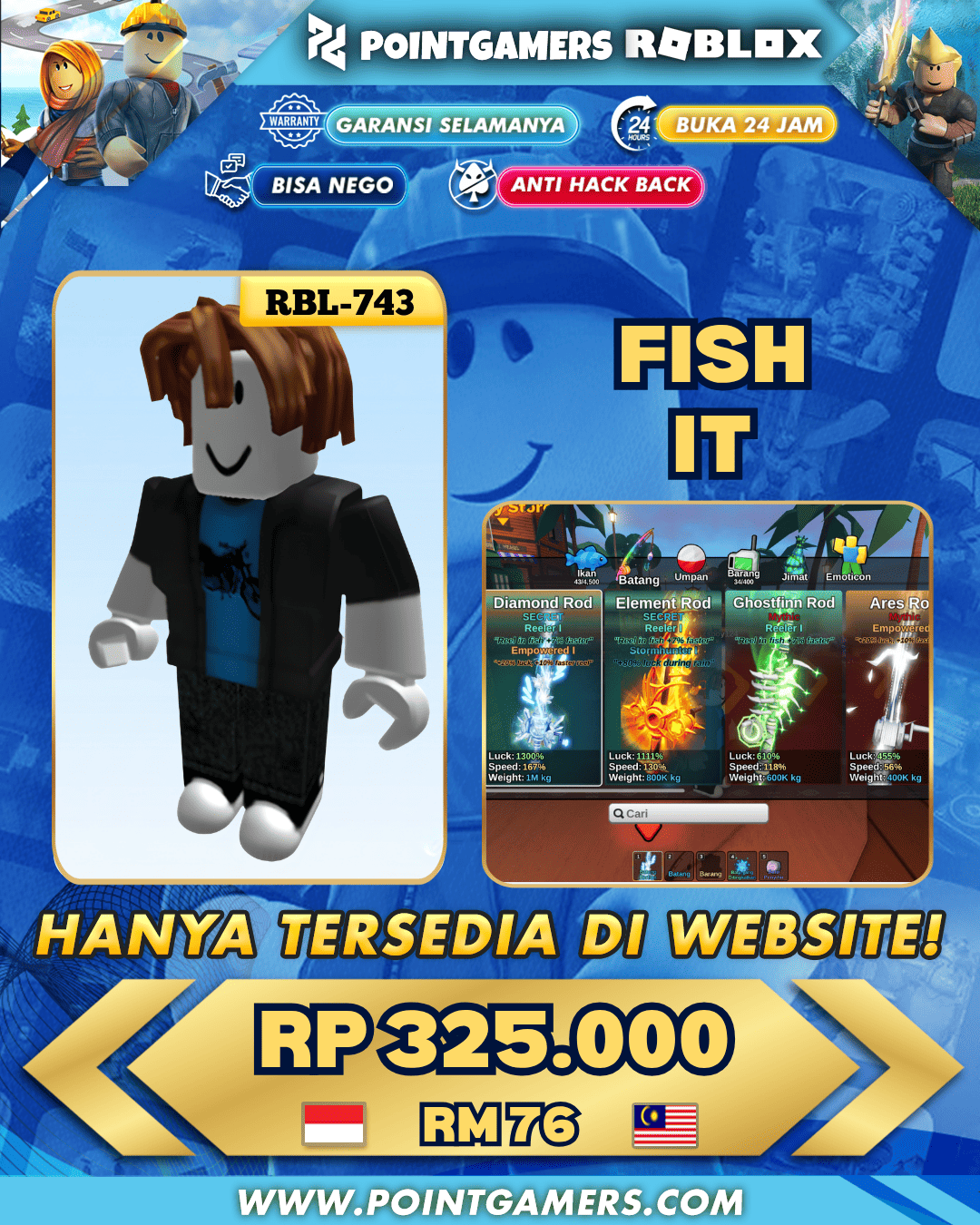 RBL-0743 - 38 M COIN, LVL 637