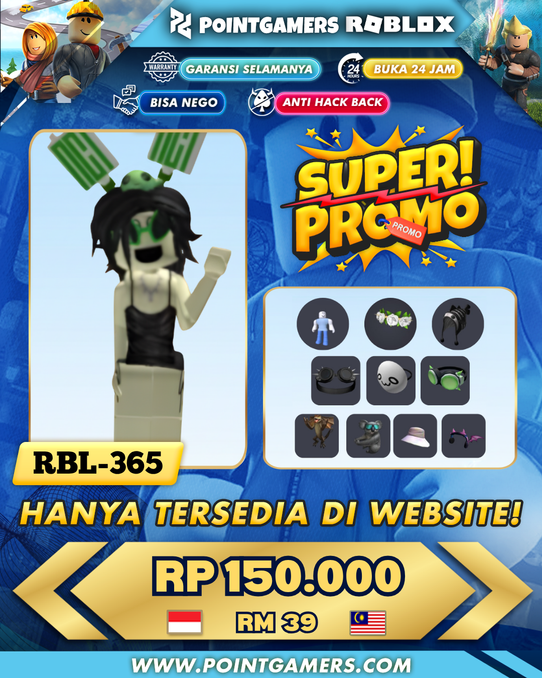 RBL-0365 - PROMO TOPI IKAN, TELINGAN ELF RIMUR