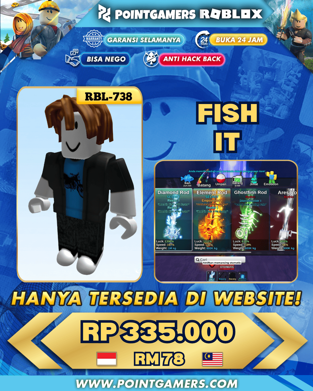 RBL-0738 - 41 M COIN, LVL 509